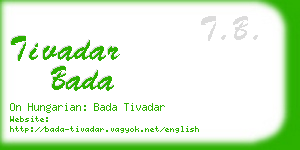 tivadar bada business card